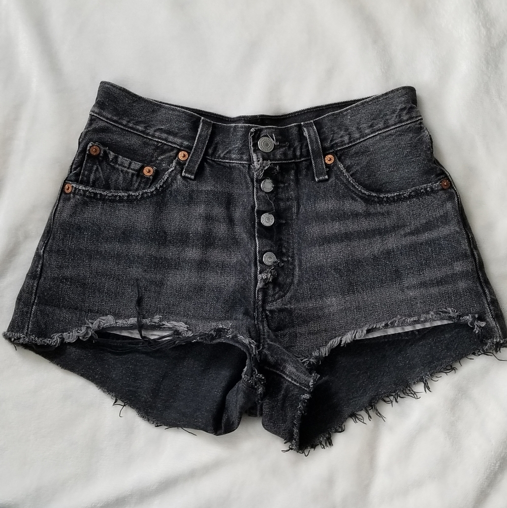 Levi's high rise denim shorts